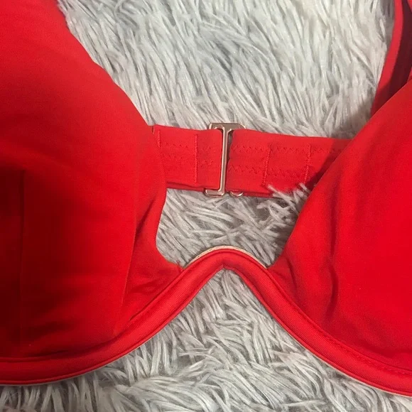 H&M Red Ribbed High-Waist Bikini Set - Picture 2 of 5